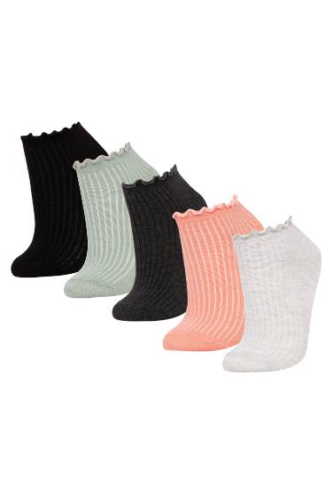 Lot de 5 paires de chaussettes invisibles en coton pour Fille