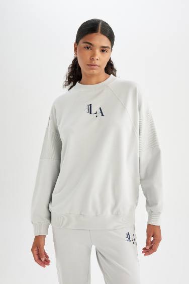 DeFactoFit NBA Los Angeles Lakers Oversize Fit Sweatshirt