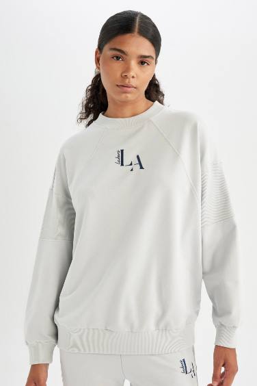 DeFactoFit NBA Los Angeles Lakers Oversize Fit Sweatshirt