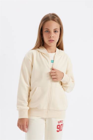 Кардиган с капюшоном на молнии для девочек, Школьная коллекция