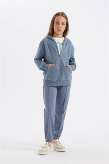 Кардиган с капюшоном на молнии для девочек, Школьная коллекция