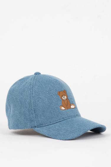 Girl Denim Embroidered Hat
