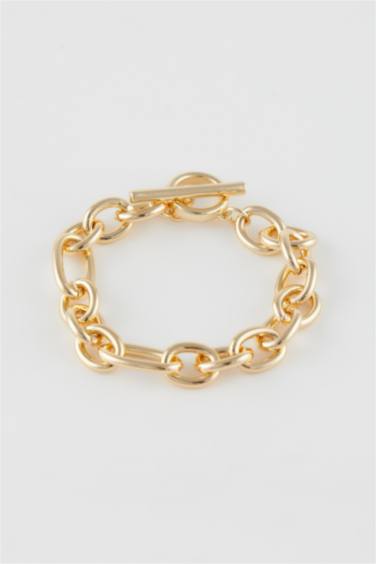 Bracelet doré avec détail chaîne pour femme