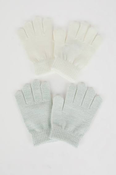 Girl 2 Piece Knitted Gloves