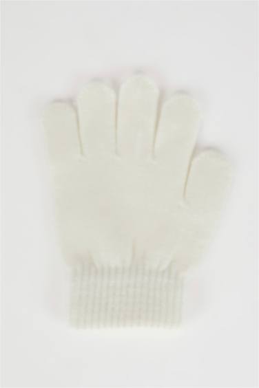 قفازات صوف للبنات - قطعتين