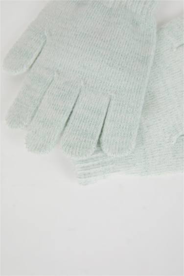 قفازات صوف للبنات - قطعتين