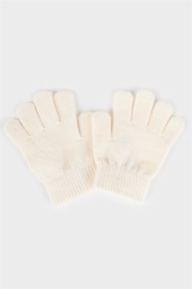 قفازات صوف للبنات - قطعتين