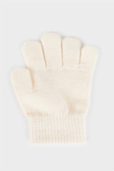 قفازات صوف للبنات - قطعتين