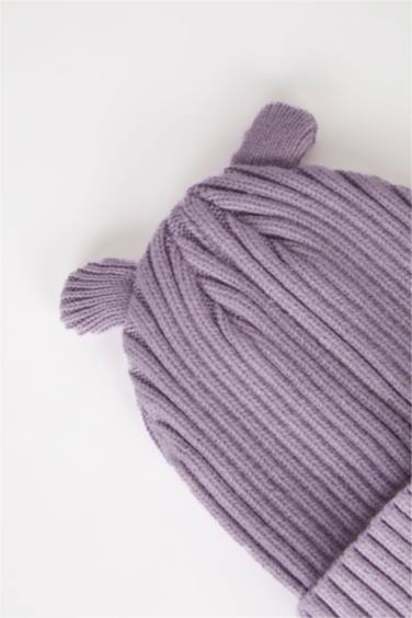 Baby Girl Eared Knitted Beanie