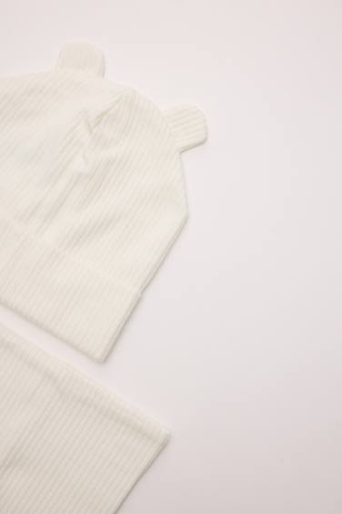 Kız Bebek 2'li Takım Fitilli Kaşkorse Bere Boyunluk