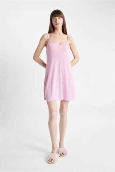 V-Neck Strap Nightgown