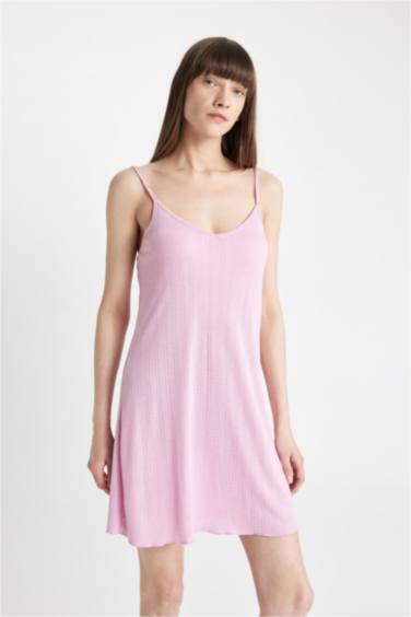 V-Neck Strap Nightgown