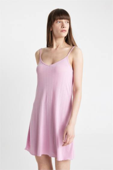 V-Neck Strap Nightgown