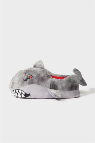 Man Shark Flat Sole Plush Home Boots