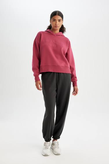 DeFactoFit NBA Los Angeles Lakers Kapüşonlu Kalın Sweatshirt