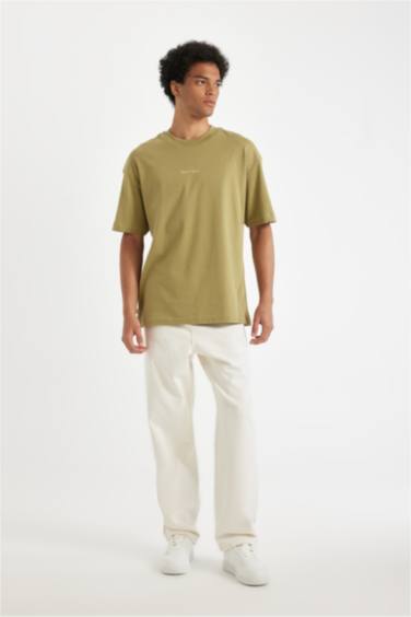 дөңгелек жаға гүл Қысқа жеңді футболка