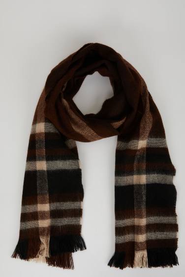 Man Plaid Scarf