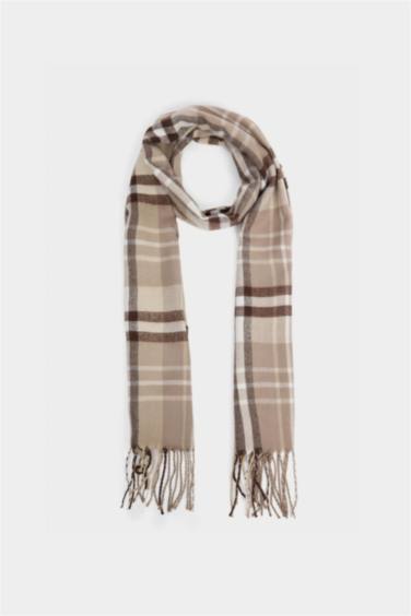 Man Plaid Neck Scarf