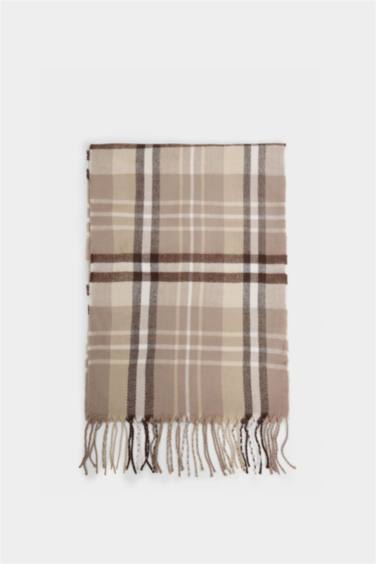 Man Plaid Neck Scarf