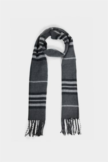 Man Plaid Neck Scarf