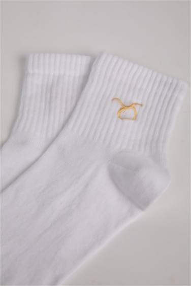 Unisex Pamuklu Boğa Burcu Simgeli Soket Çorap