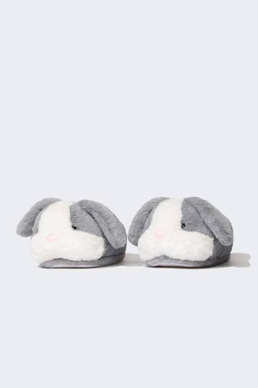 Girl Flat Sole Plush Slippers