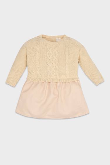 Baby Girl Knitted Long Sleeve Dress