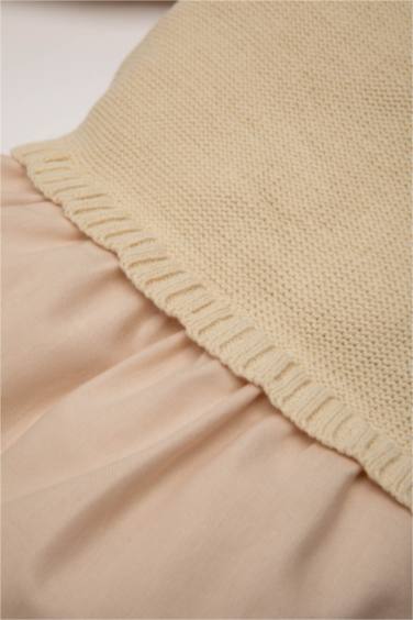 Örgülü Uzun Kollu Elbise Kız Bebek