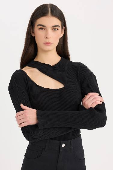 Slim Fit Crew Neck Camisole Long Sleeve T-Shirt