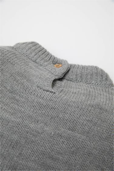 Baby Girl Half Turtleneck Long Sleeve Knitwear Dress