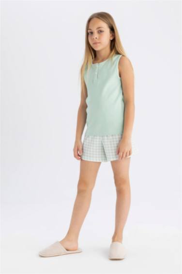 Girl Sleeveless 2 Piece Pajama Set