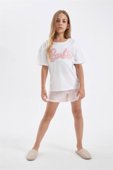 Girl Barbie Boxy Fit 2 Piece Pajama Set
