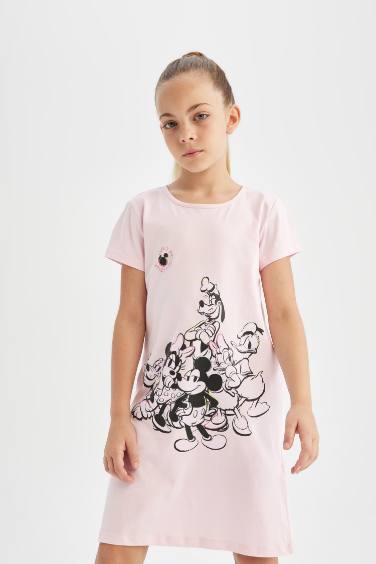 Kız Çocuk Disney Mickey Mouse &Friends Kısa Kollu Elbise