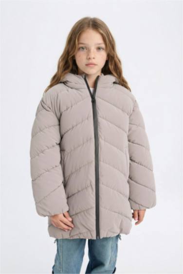 Girl Hooded Waterproof Puffer Jacket