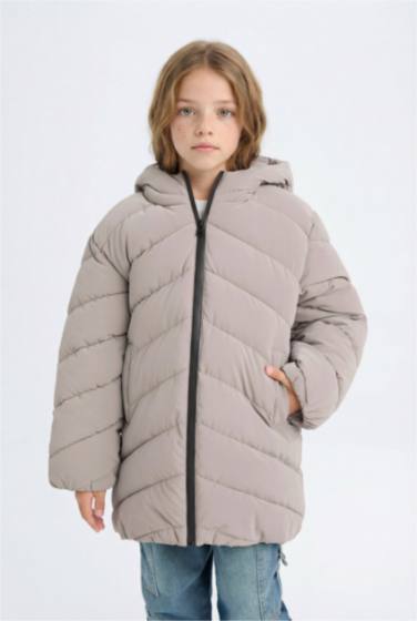 Girl Hooded Waterproof Puffer Jacket