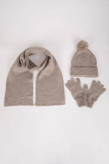 Boy 3 Piece Scarf Beanie Glove Set