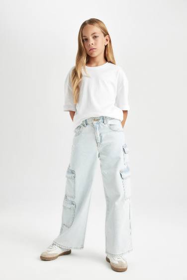 Girl Wide Leg Cargo Pants