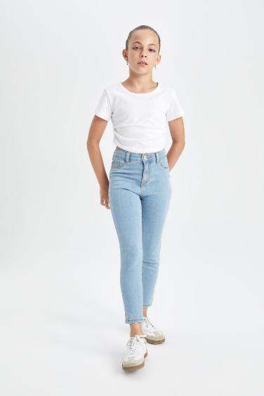 Jean à coupe Skinny avec poches pour Fille