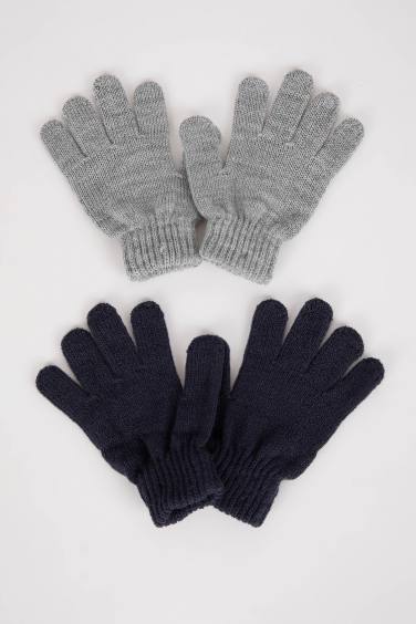 Lot de 2 paires de Gants en tricot pour Garçon