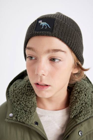 Boy Printed Knitted Beanie