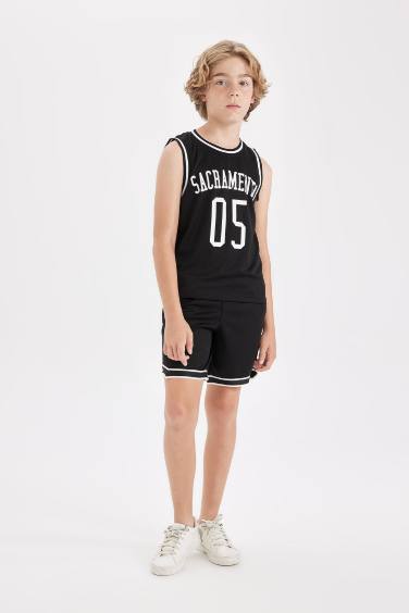 Boy Crew Neck Printed Sleeveless T-Shirt