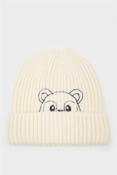 Baby Boy Embroidered Knit Beanie