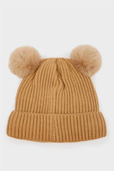 Мужская детская трикотажная шапка с вышивкой и флисом внутри