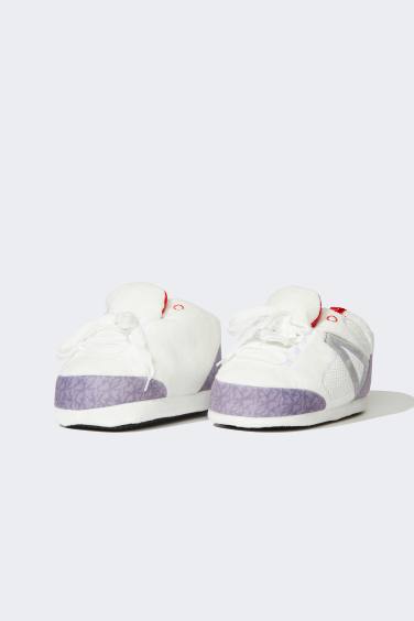 Boy Sneaker Look Plush Slippers