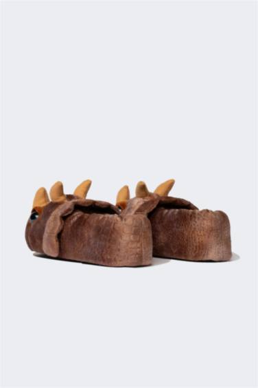 Boy Rhinoceros Themed Plush Home Slippers