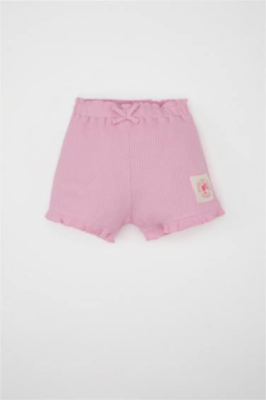 Baby Girl Barbie Short Sleeve T-Shirt Waffle Shorts 2 Piece Set