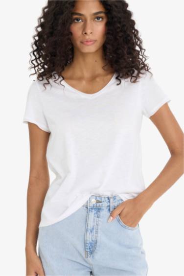 Regular Fit V Neck Short Sleeve T-Shirt