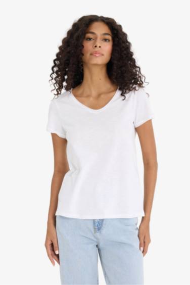 Regular Fit V Neck Short Sleeve T-Shirt