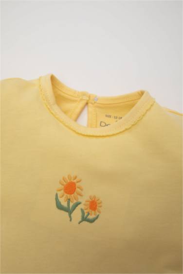 Baby Girl Ribbed Camisole Floral T-Shirt Shorts 2 Piece Set