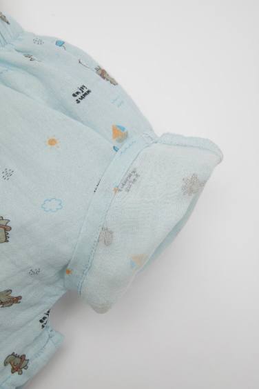 طقم بيبي اولادي موسلين قصة عادية - 3 قطع